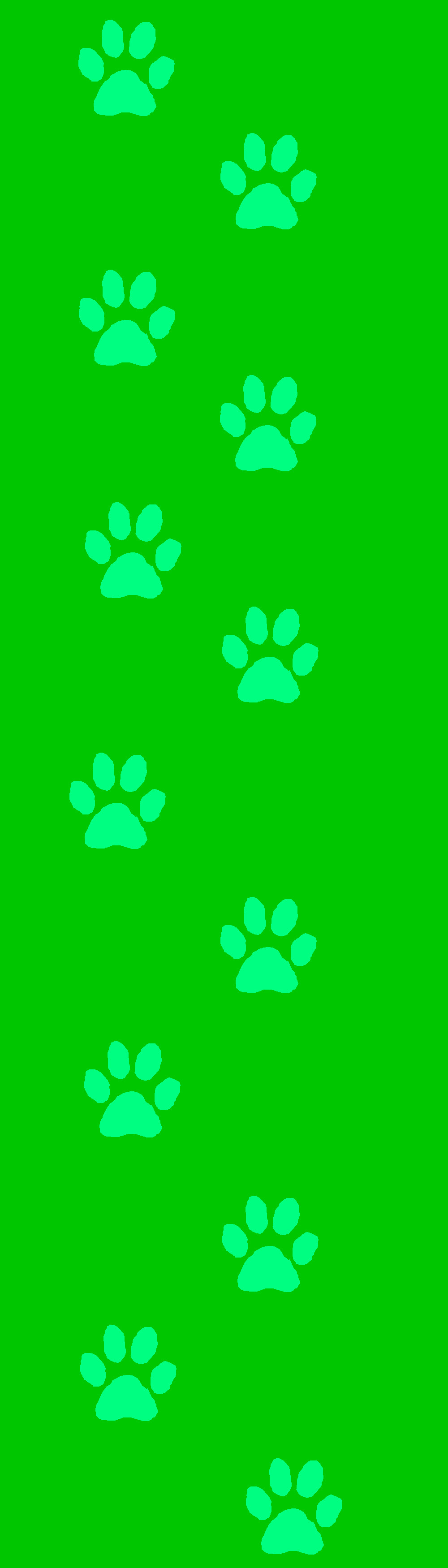 Green Dog Paw Print Custom