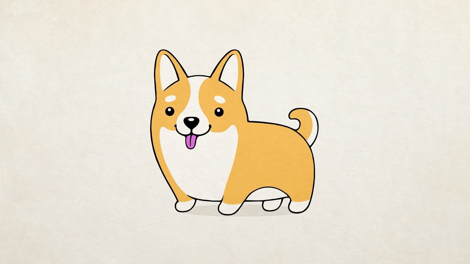 Cute Cartoon Dog Desktop Wallpaper