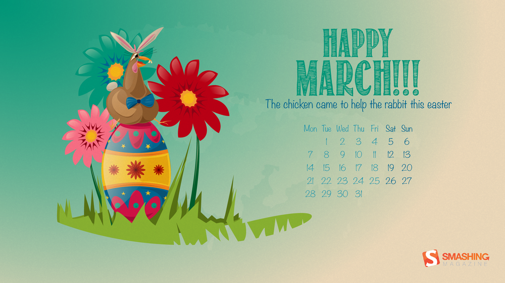 Magazine Desktop Wallpaper Calendar March Windows Theme