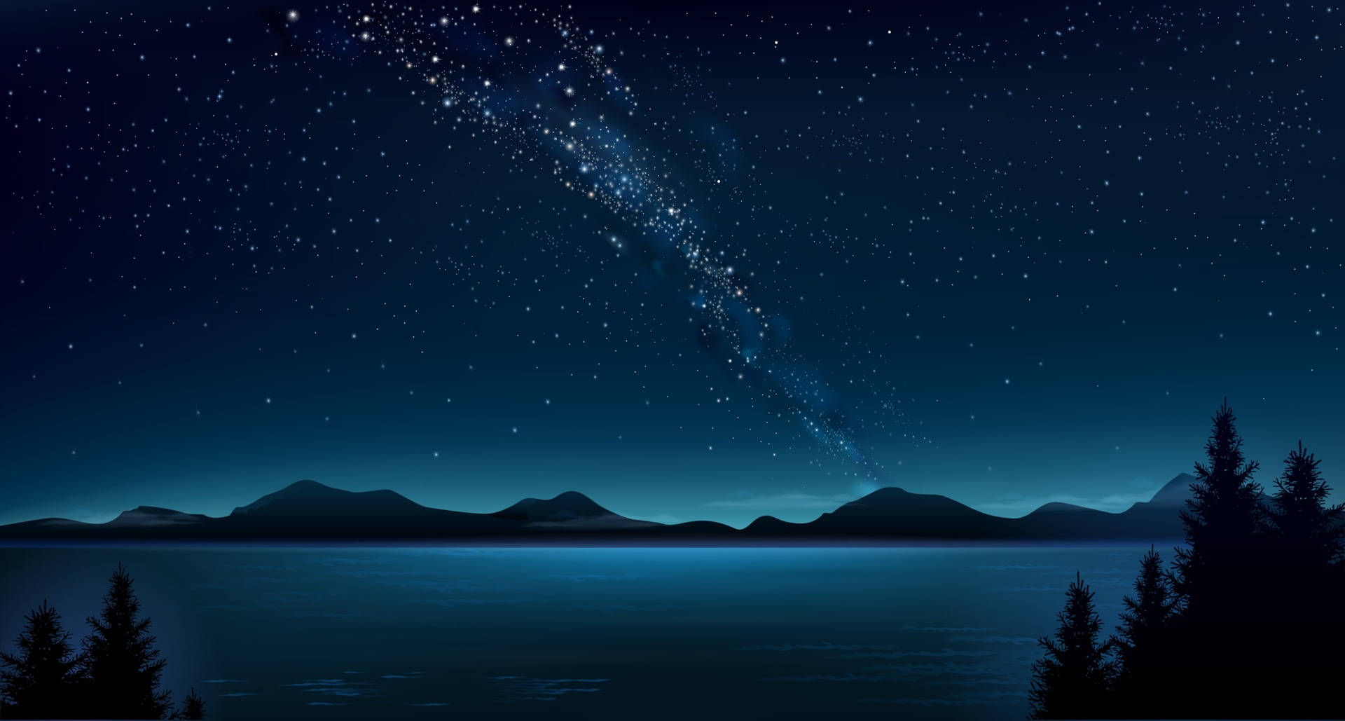 Night Mountain Wallpaper