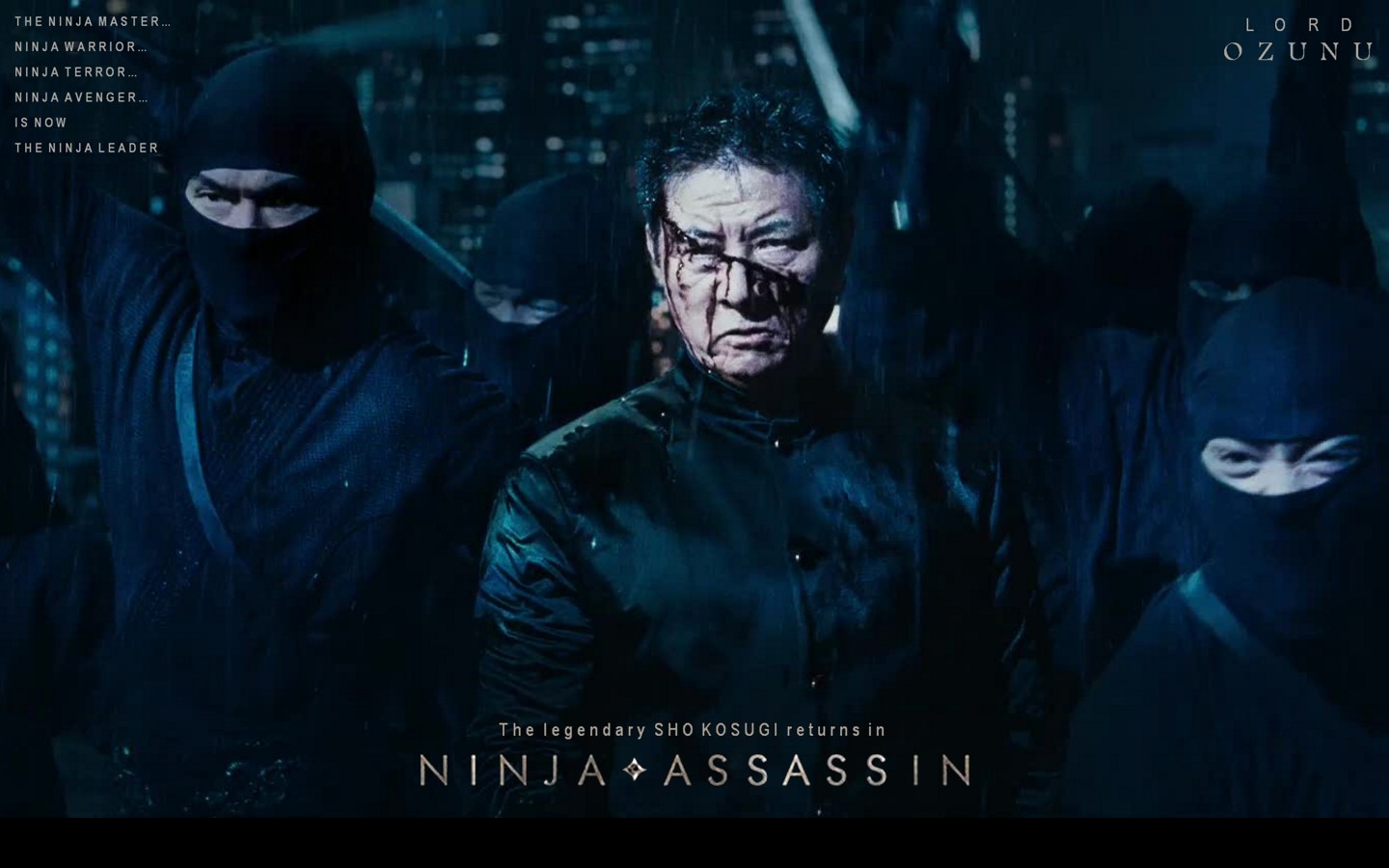 Rain Ninja Assassin Poster Wallpaper Widescreen X