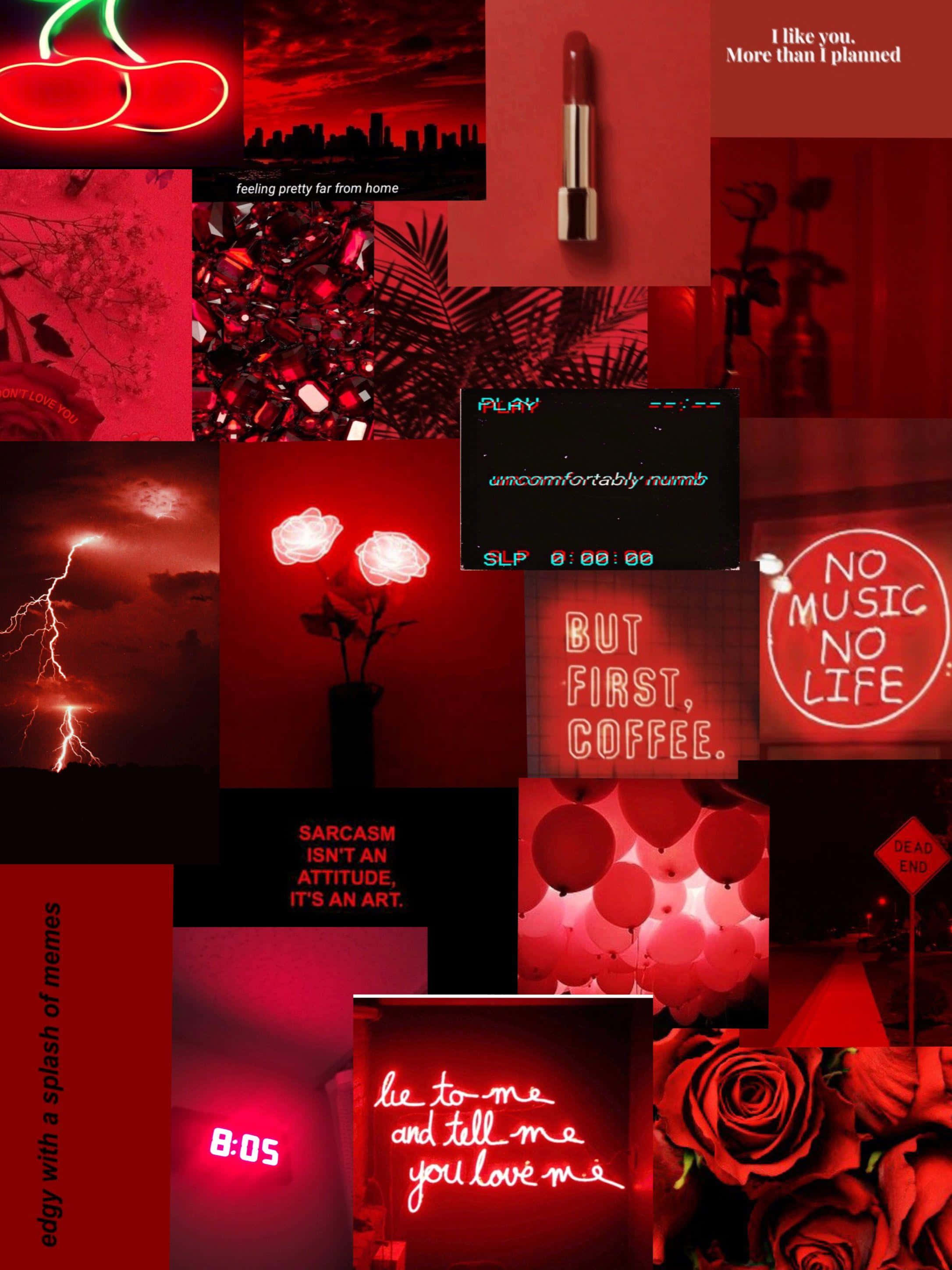 Red Cute Aesthetic Wallpaper