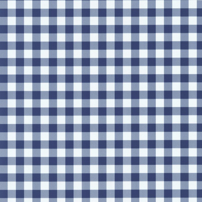 Home Playground Navy Blue White Gingham Check Wallpaper by PS