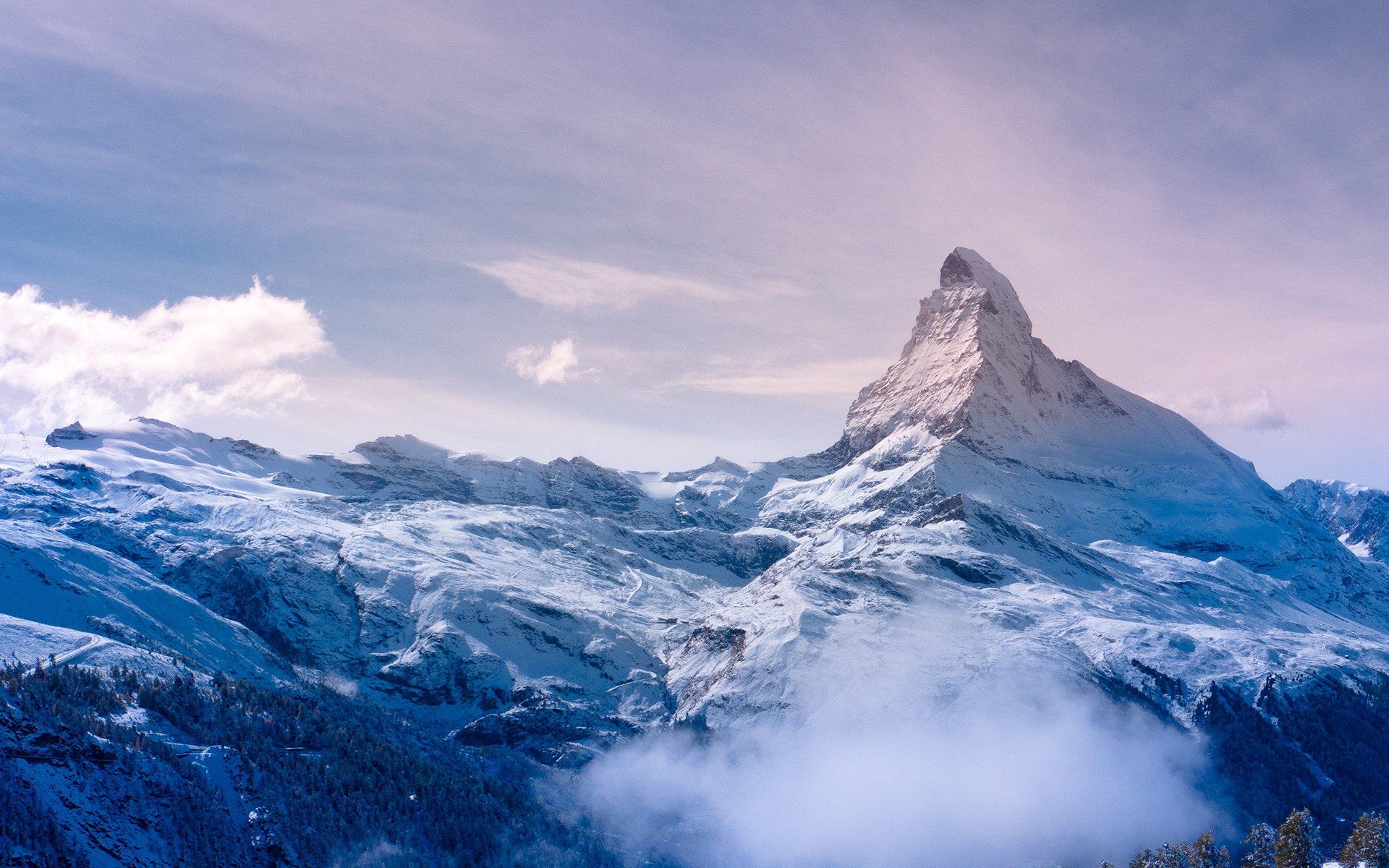 Freshly Coated Matterhorn Wallpaper Background