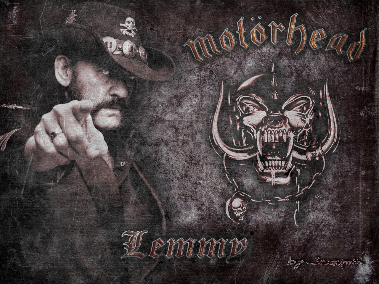 Motorhead Lemmy By Scarponi Customization Wallpaper People Males