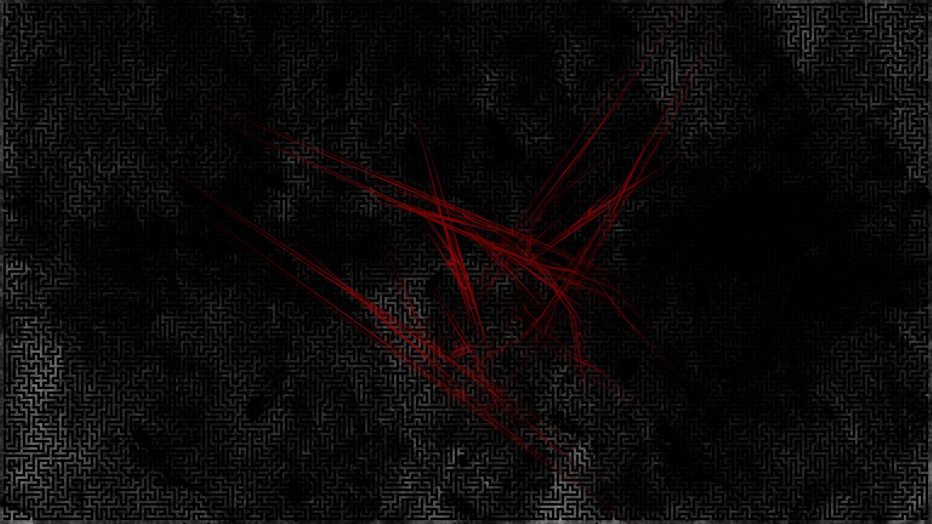 Abstract Black Red Labyrinth Wallpaper