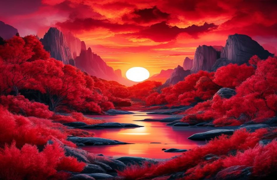 Red Nature Wallpaper