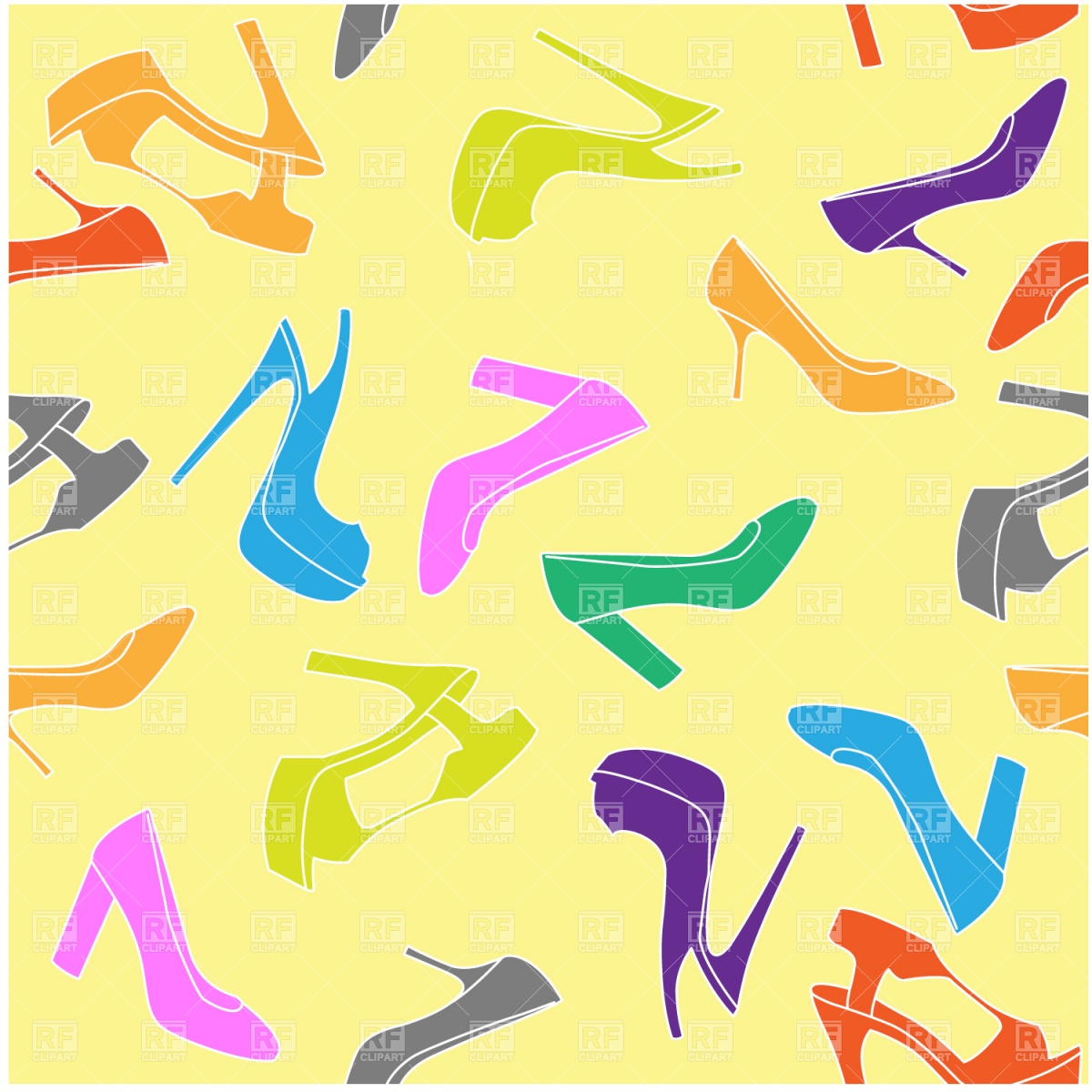 Seamless High Heeled Shoe Background Vector Image Of Background