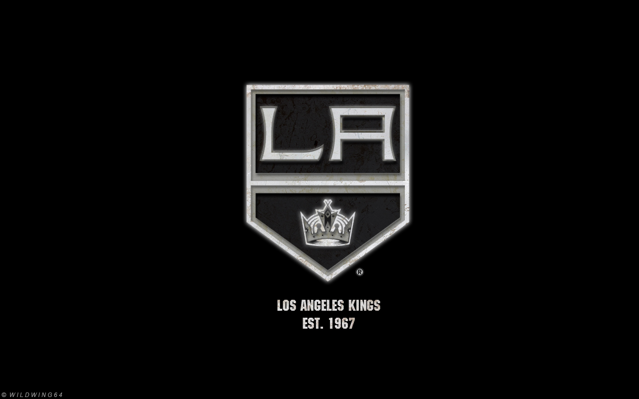 Los Angeles Kings Metallic Logo Wallpaper By Wildwing64