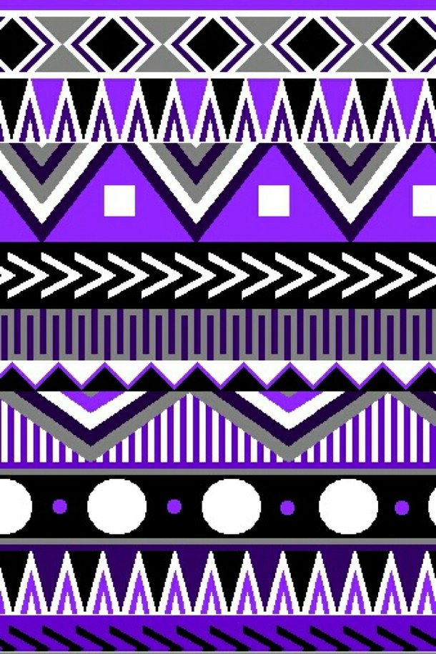 Aztec Backround Purple Tribal Wallpaper