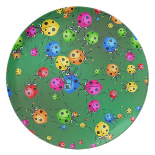 Cute Cartoon Multi Coloured Ladybug Wallpaper