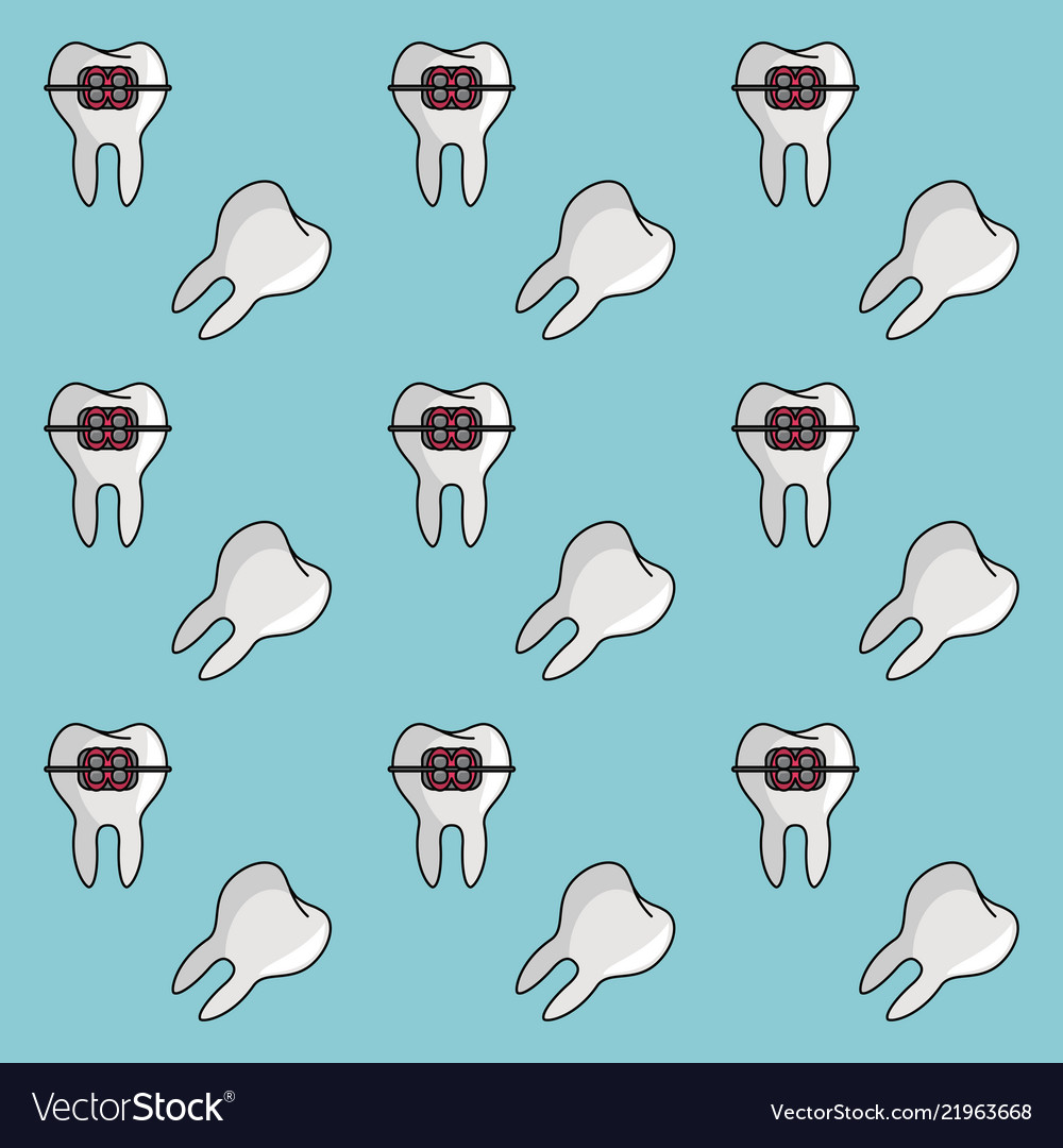 Dental Braces Background Royalty Vector Image
