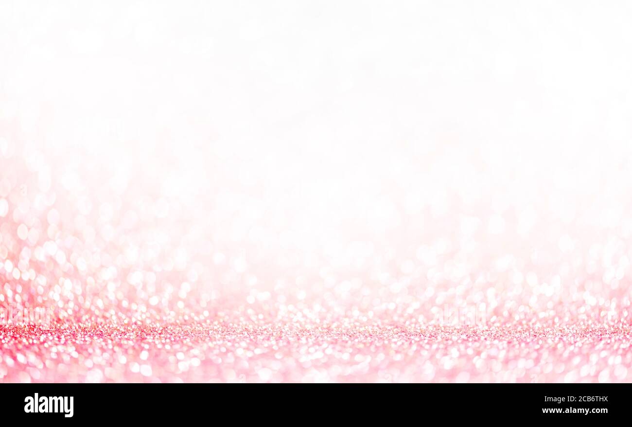 Light pink bokeh background Pastel blur glitter abstract