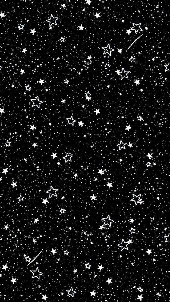 Wallpaper Papel De Parede Estrelas Preto