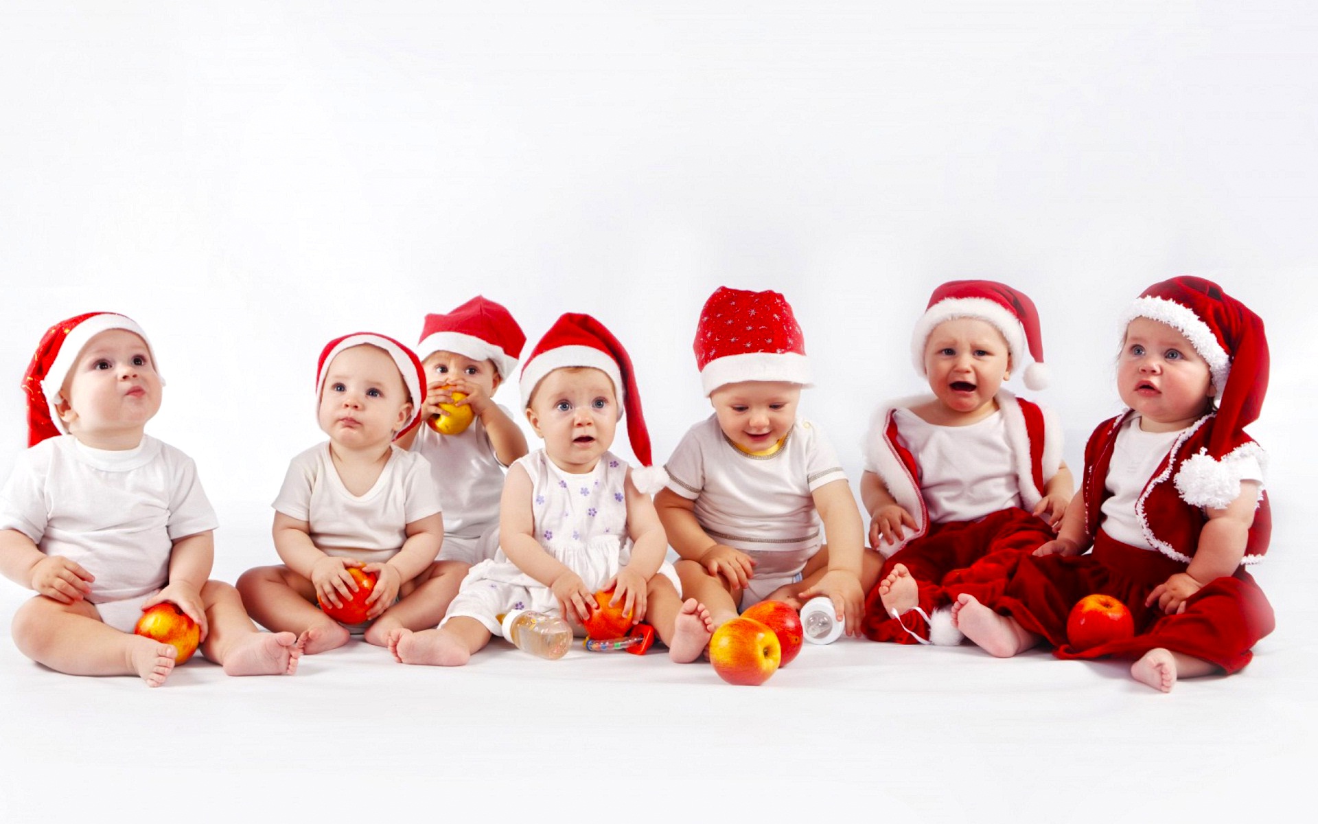 Christmas Babies Together HD Wallpaper New