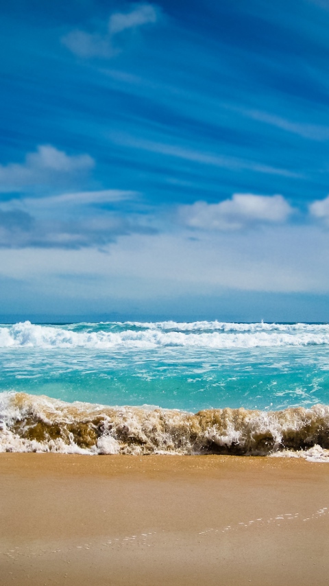 Ocean Sea Gulf Waves Blue Water Coast Beach X Wallpaper Apps