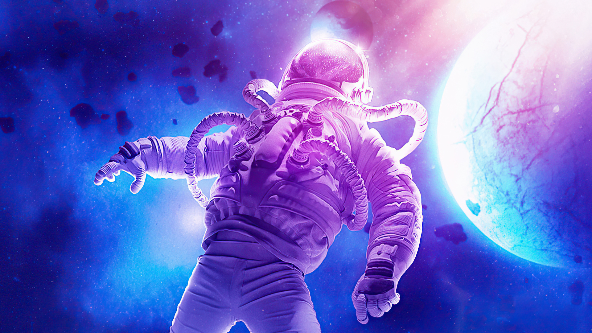 Astronaut In Another Universe 4k Laptop Full HD 1080p Wallpaper