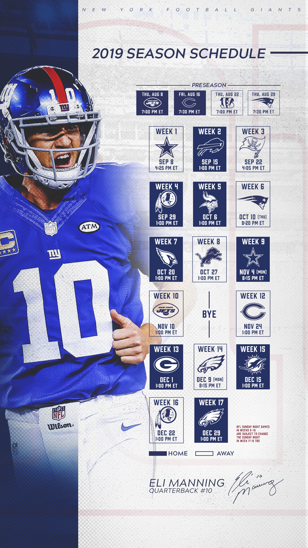 Free download Giants Schedule New York Giants [1080x1920] for