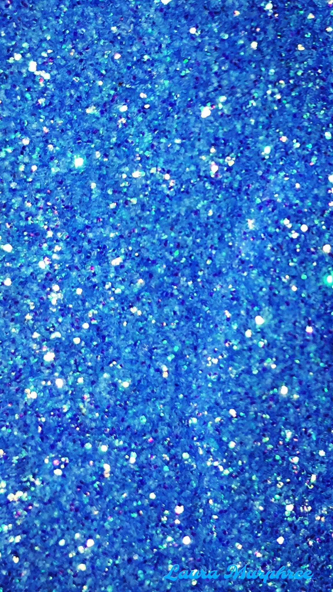 Stunning Blue Glitter Phone Wallpaper
