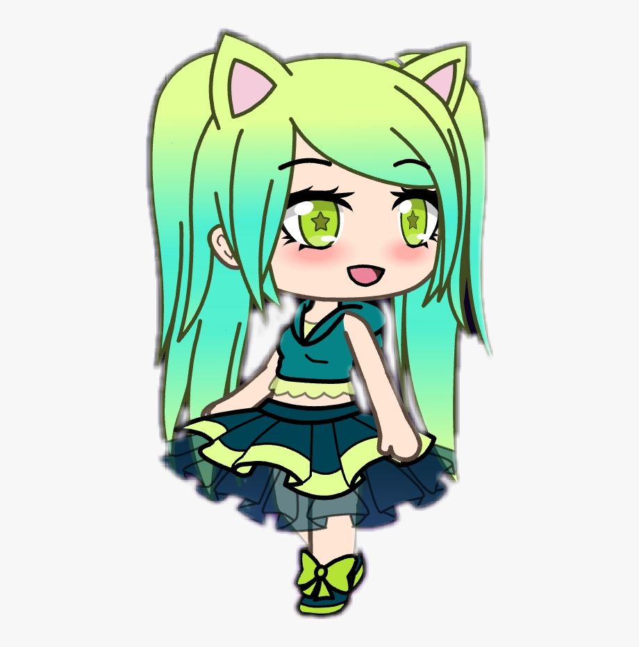 Free Download Green Gachaverse Girl With Clear Background 1487694