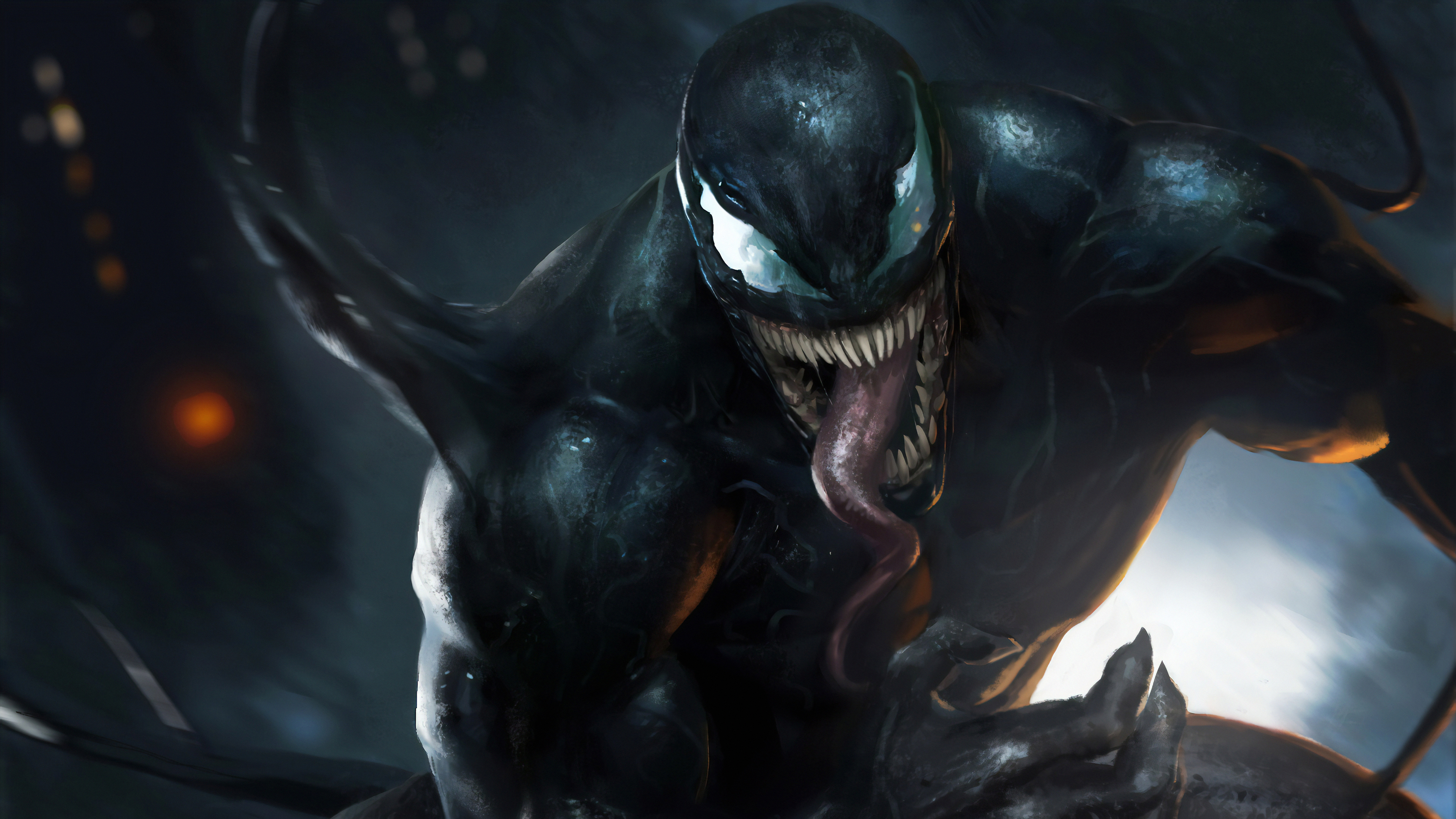 Venom Danger Art Wallpaper HD Superheroes 4k