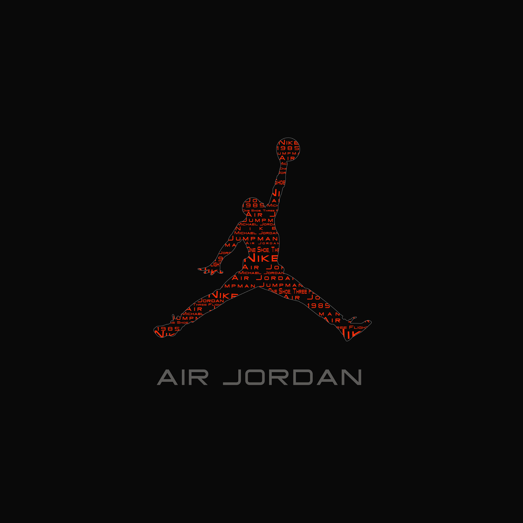 FREEIOS7 air jordan logo   parallax HD iPhone iPad wallpaper 2048x2048