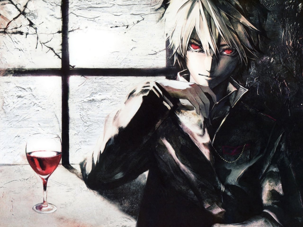 Anime Boy and Wine Wallpaper 1280x960 wallpaperherejpg