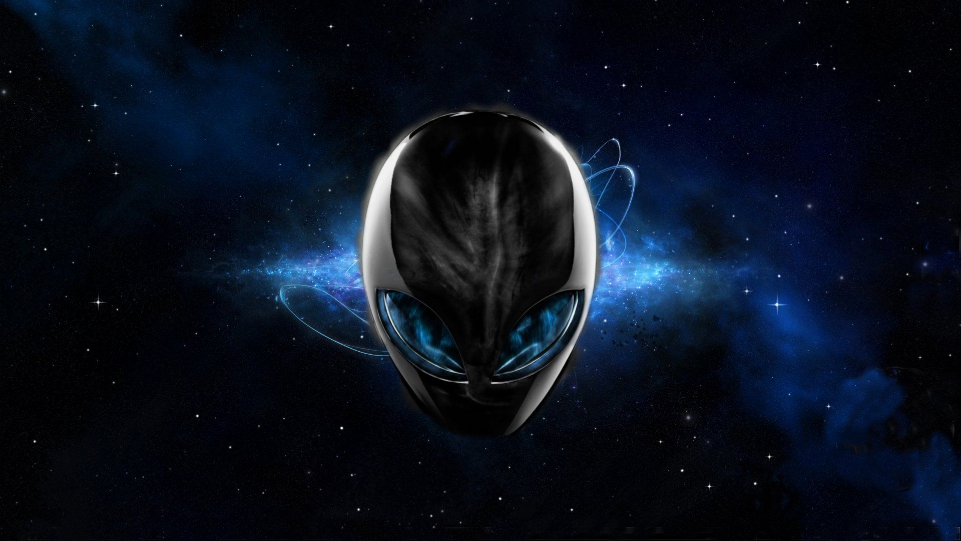 Alienware Desktop Background Blue Space Head
