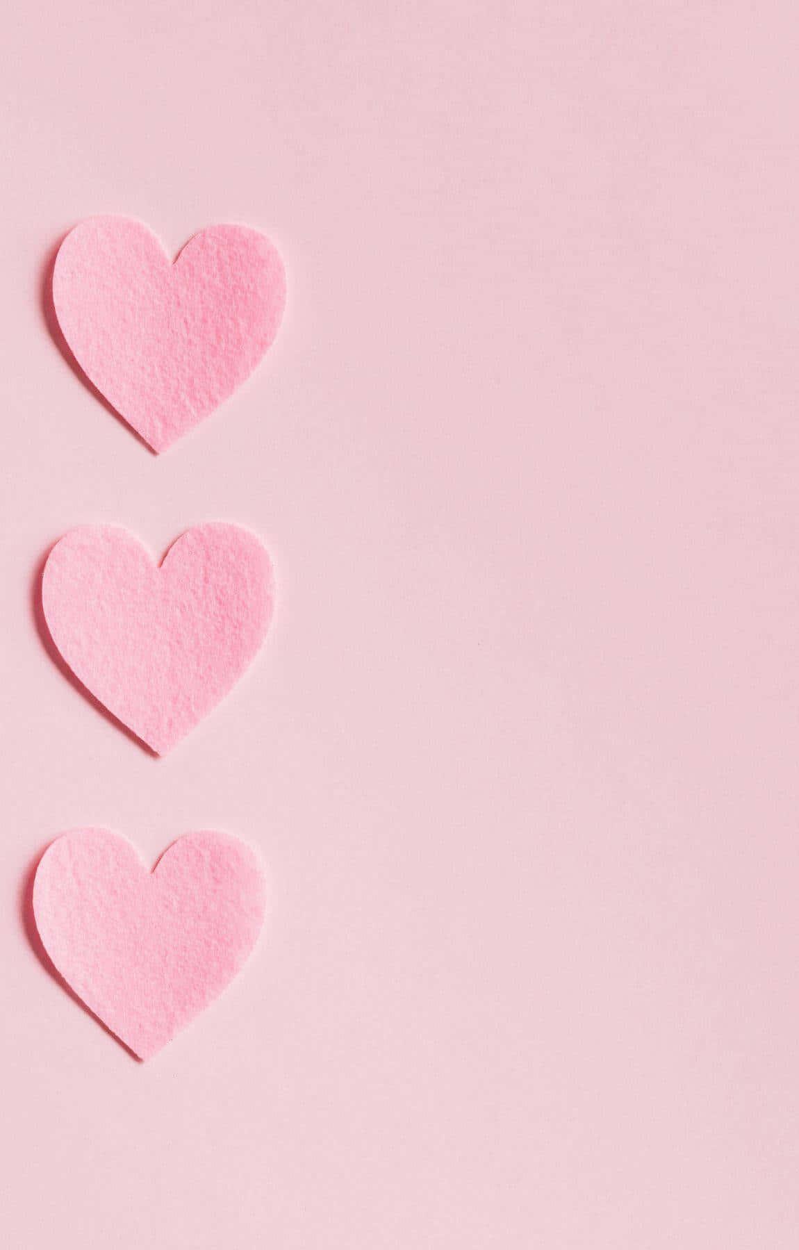 Pink Hearts Background Wallpaper