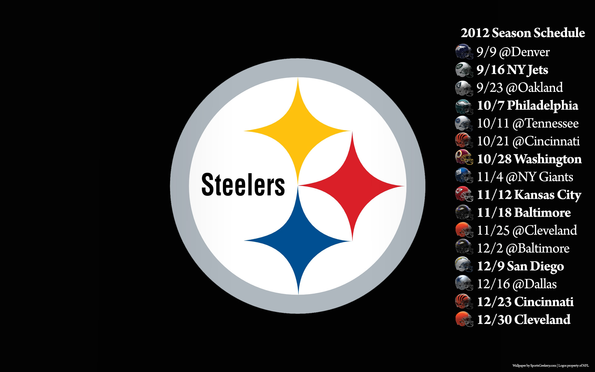 Pittsburgh Steelers Schedule Images crazygalleryinfo
