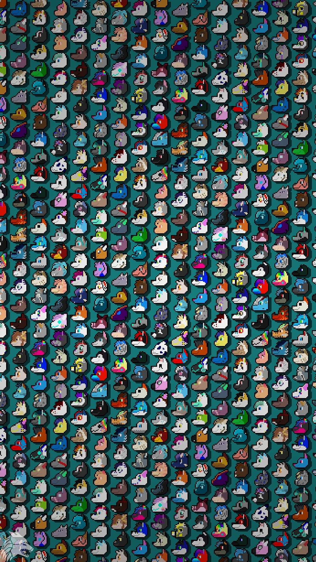 Pixel Heads Wallpaper By Artealo Fur Affinity Dot