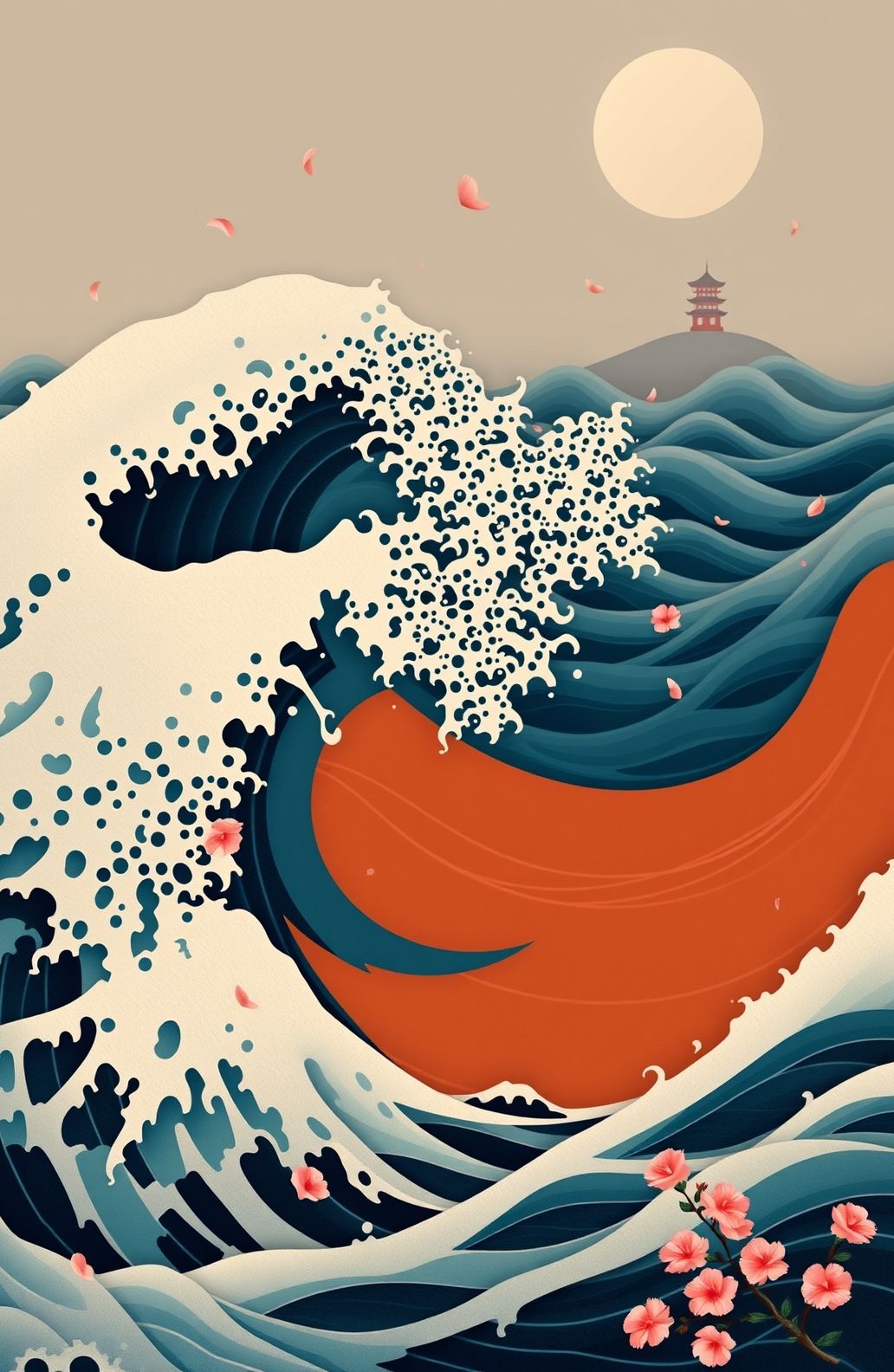 Japanese Wave Wallpaper