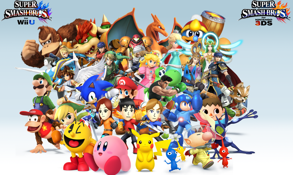 Super Smash Bros Wii U 3ds Group Wallpaper V12 By Crossovergamer On