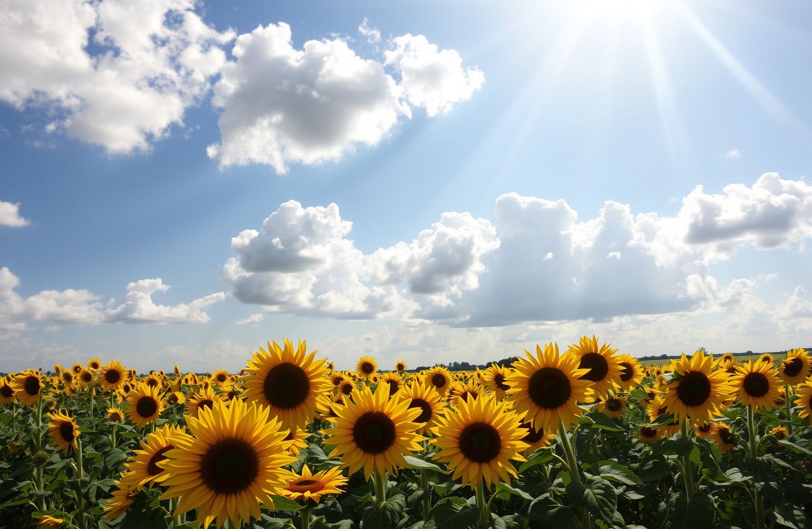 Clouds Sunflower Aesthetic Wallpaper