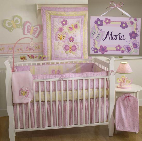 Coordinating Sign For Pink Butterfly Bedding By Lambs And Ivy