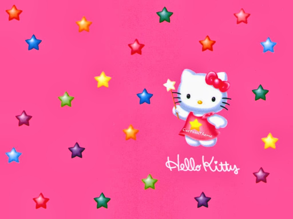 Free Download Wallpaper Hello Kitty With Rainbow Star Gambar