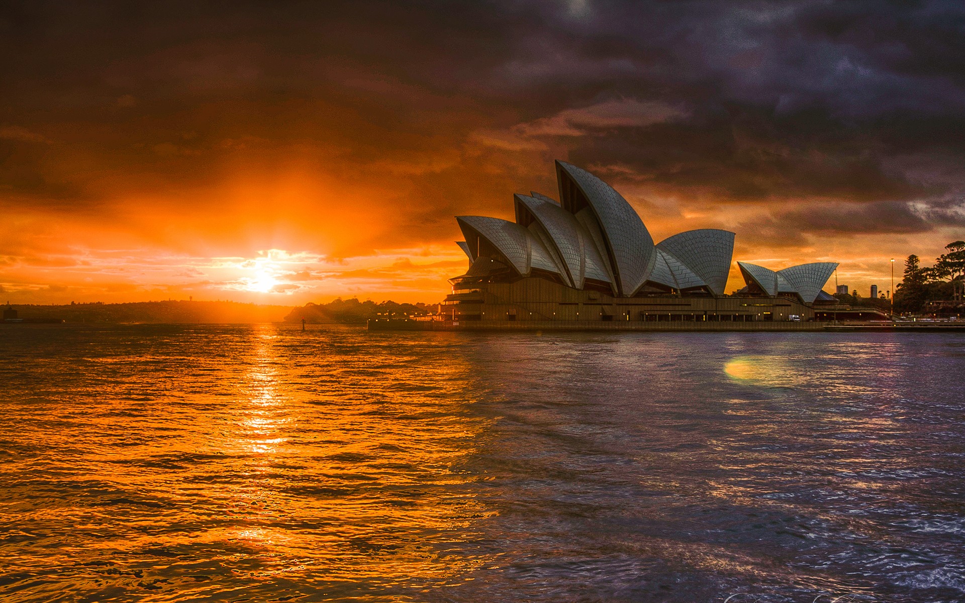 Sydney Opera House with Sunset   Nexus Wallpaper