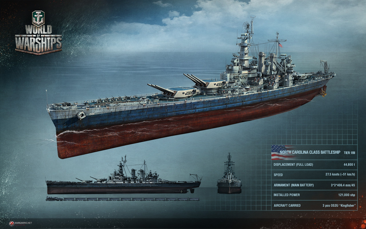 Battleship Uss North Carolina Announcements World Of Warships