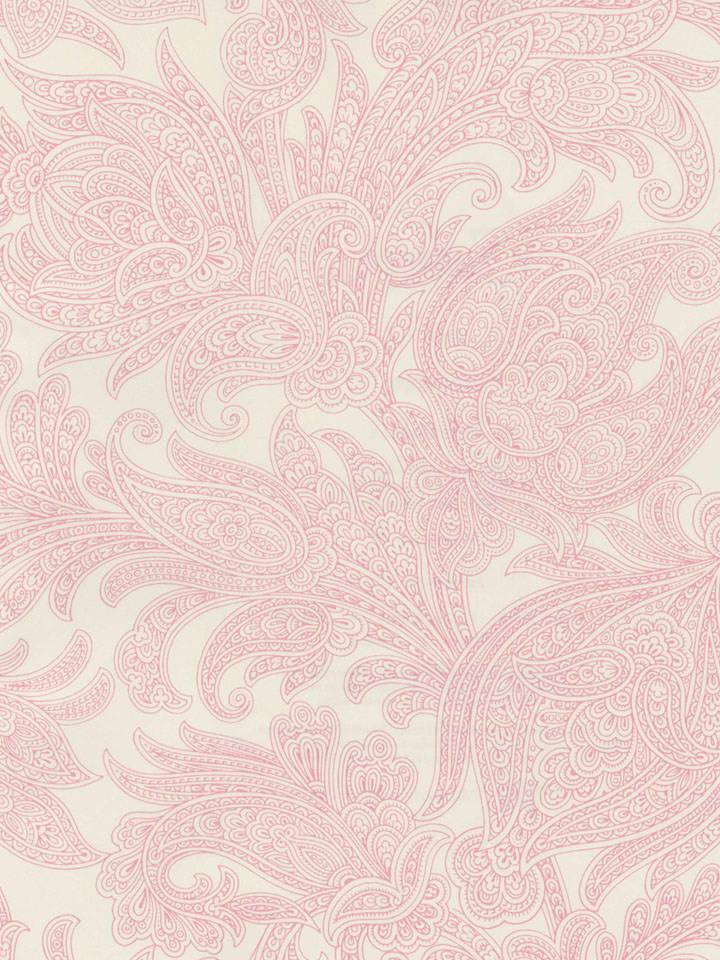 Pink On White Gn80300 Paisley Pastel Wallpaper Traditional