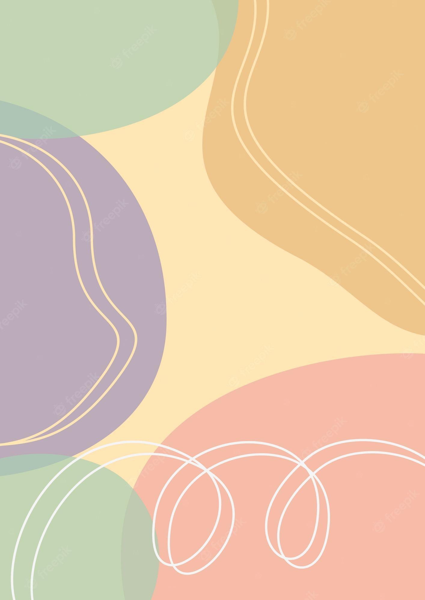 Premium Vector Organic Abstract Pastel Shapes Background