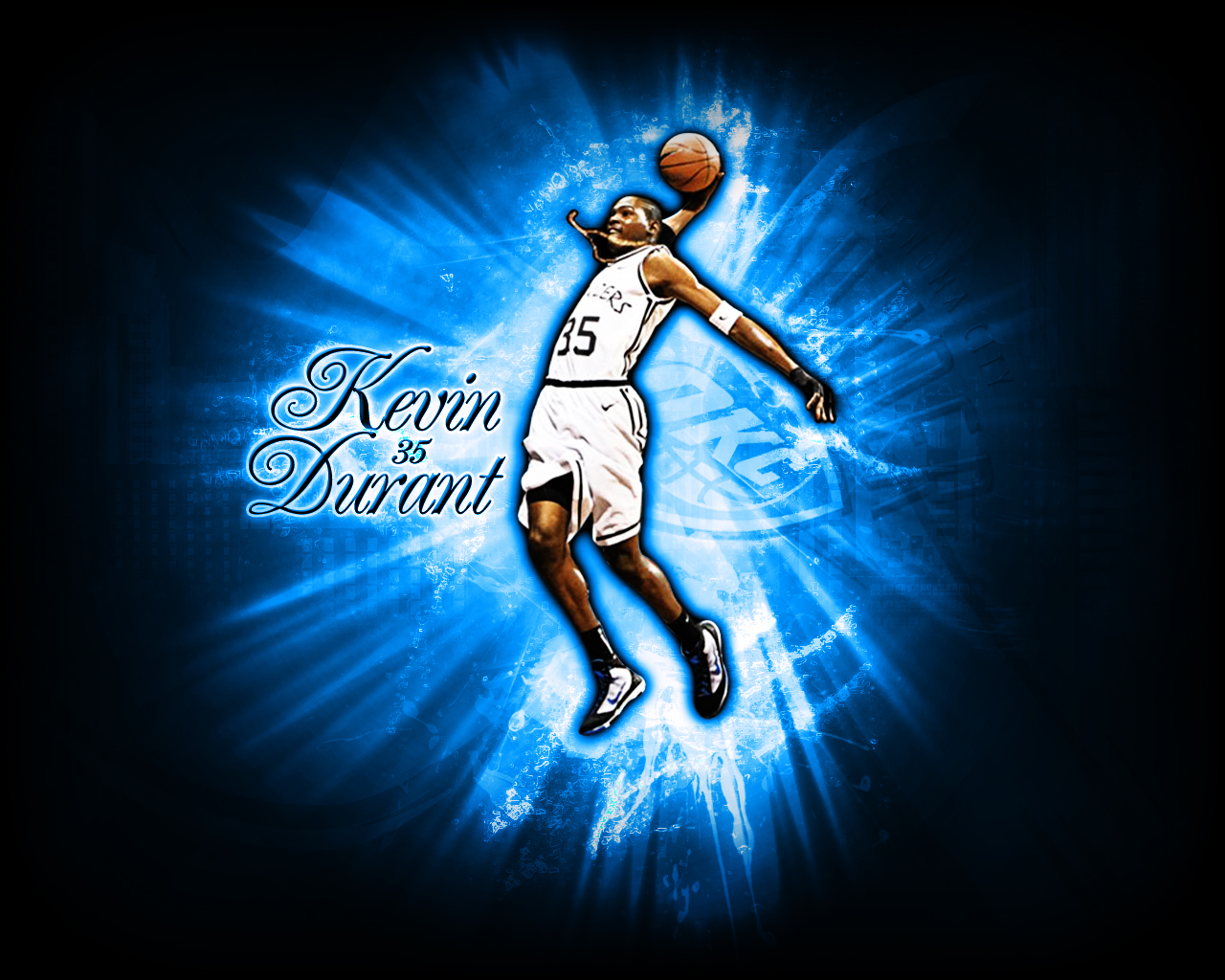 Kevin Durant Wallpaper Brightened Up And Shinning Nba Picture