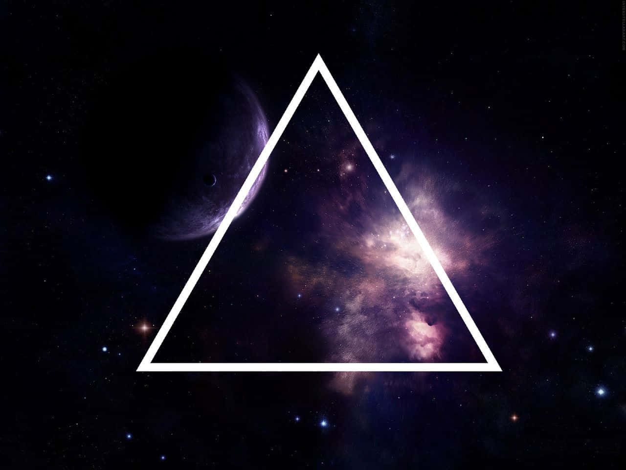 A Triangle With Galaxy In The Wallpaper