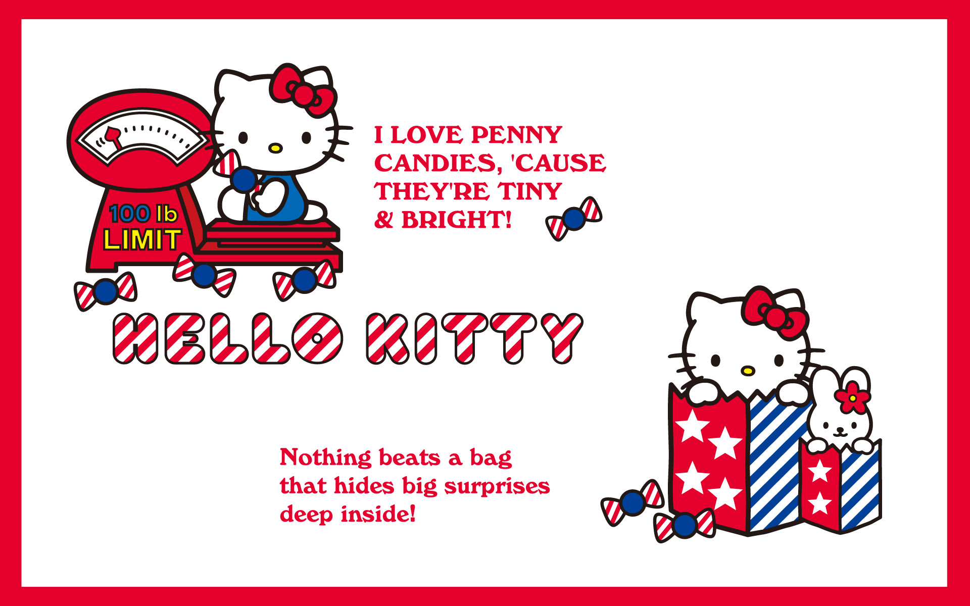Kitty Hello Candies Penny Love Wallpaper