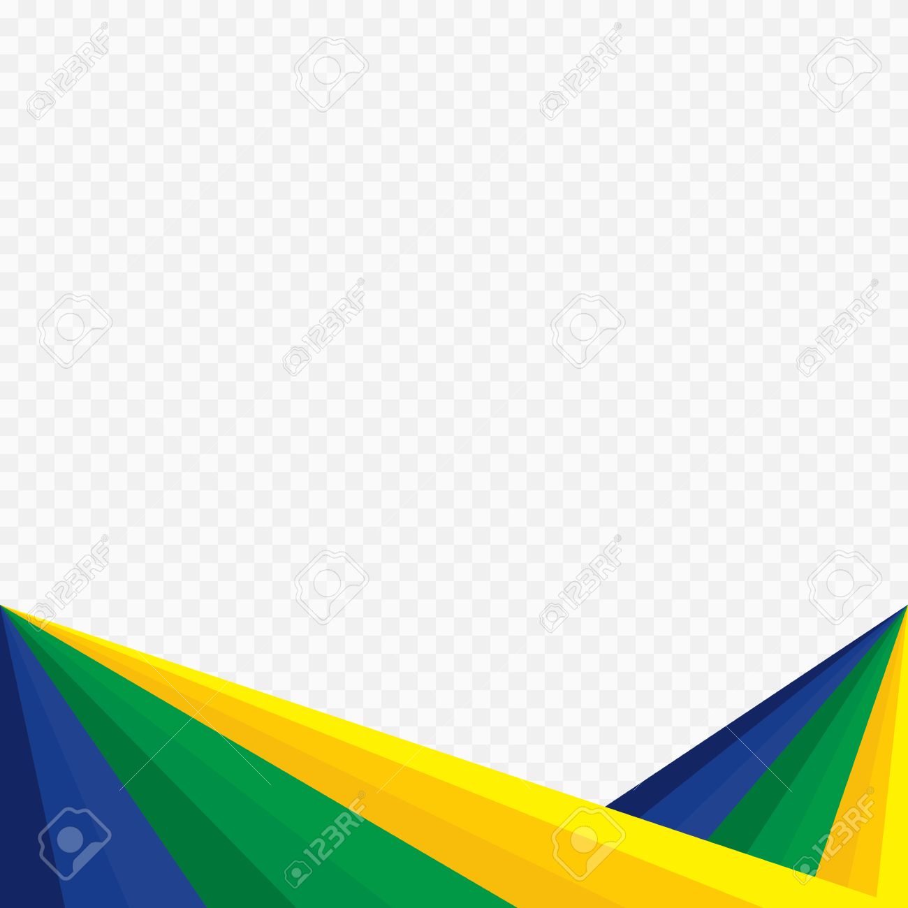Abstract Green Yellow Blue Geometric Design Template Background