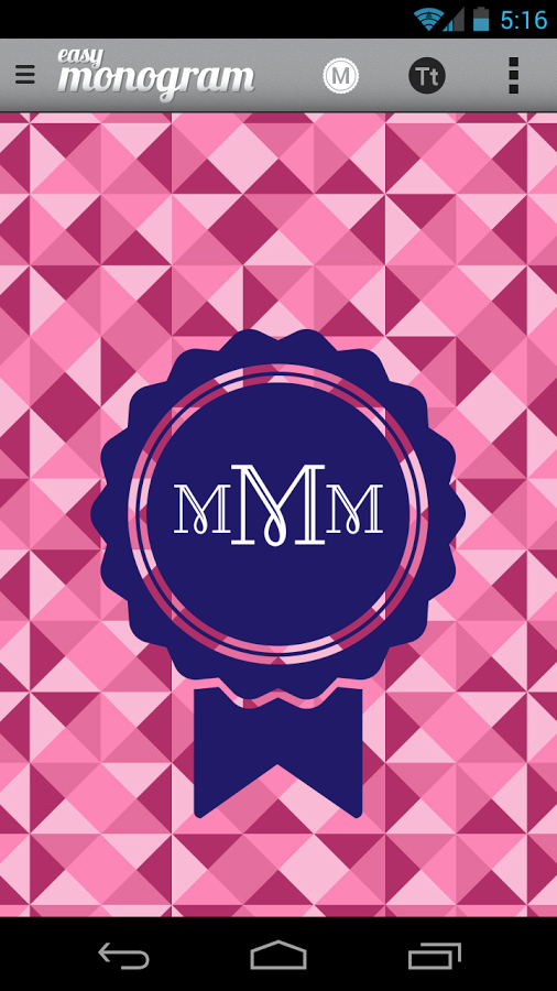 Create Your Own Wallpaper   Easy Monogram Ask Your Android