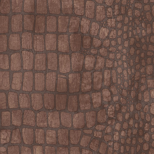 Alligator Skin Pattern Wallpaper Brown Traditional By