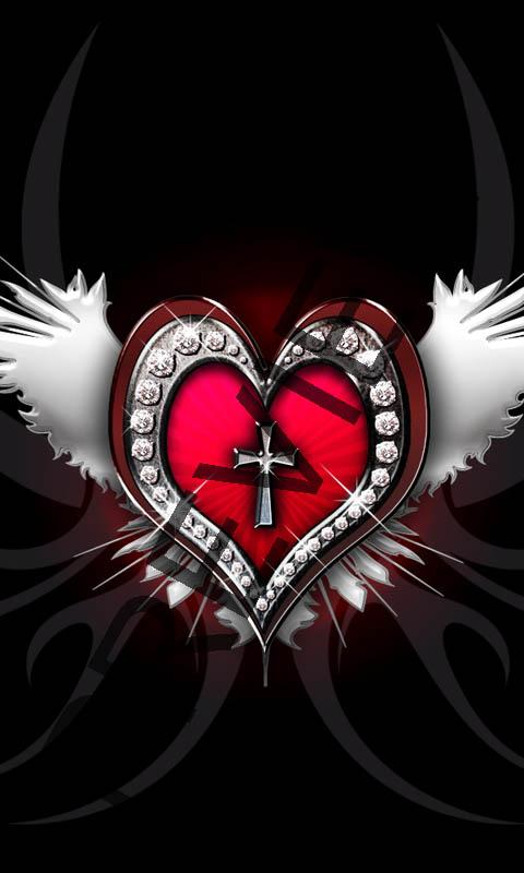 Wings Heart Wallpaper For Android Vampire