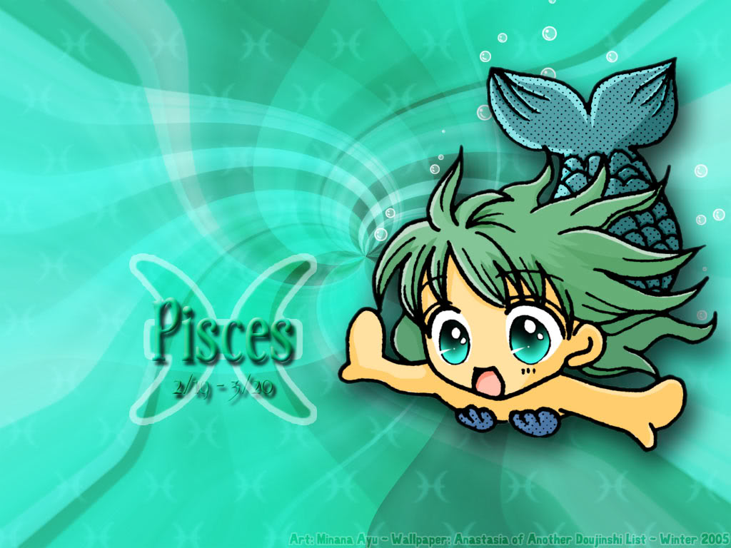 Cute Pisces Wallpaper Background Theme Desktop Zodiac Signs