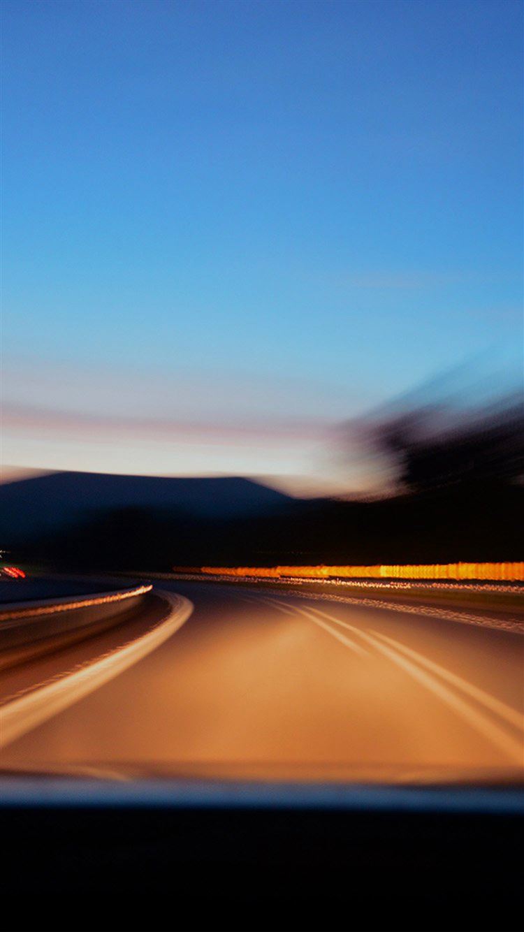 Drive Away Fast Blur iPhone Wallpaper