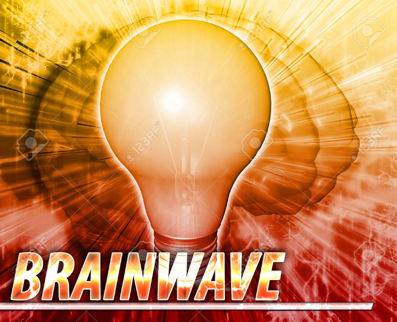 Abstract Background Digital Collage Concept Illustration Brainwave